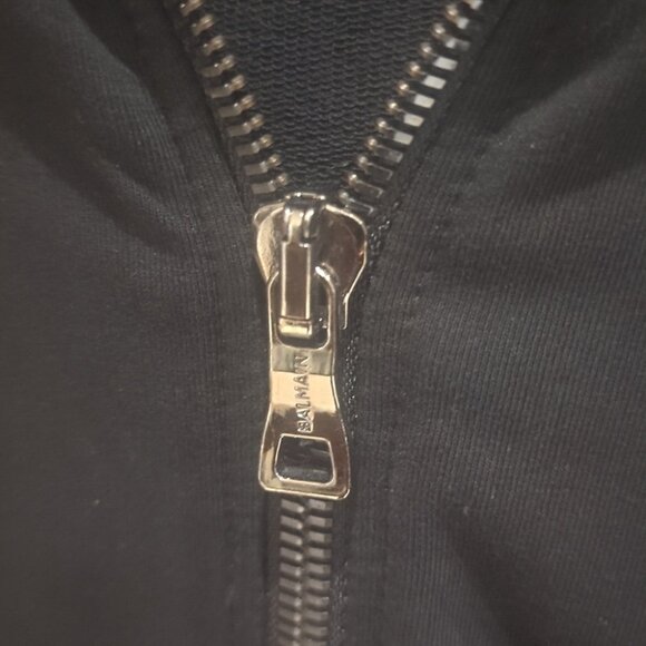 Balmain Unisex Zip Up Hooded SweatShirt Men's XS Or Women's Small - Like New - Picture 7 of 10